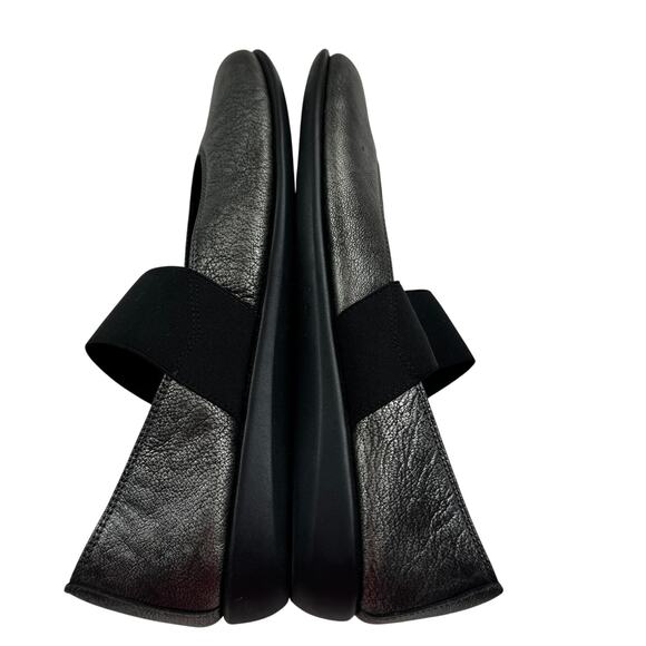 The Flexx Metallic Gunmetal Gray Leather Mary Jane Comfort Shoes Women's Size 8 - Picture 5 of 8